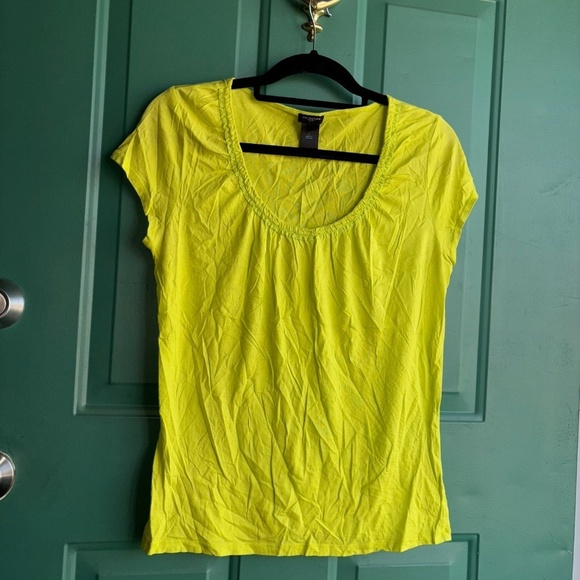 Ann Taylor large bright yellow top - Picture 2 of 6